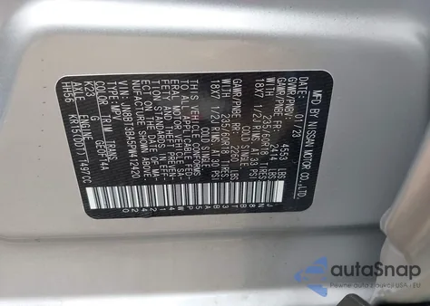 2023 Nissan Rogue Sv Fwd из США, поврежденный, VIN JN8BT3BA5PW412420